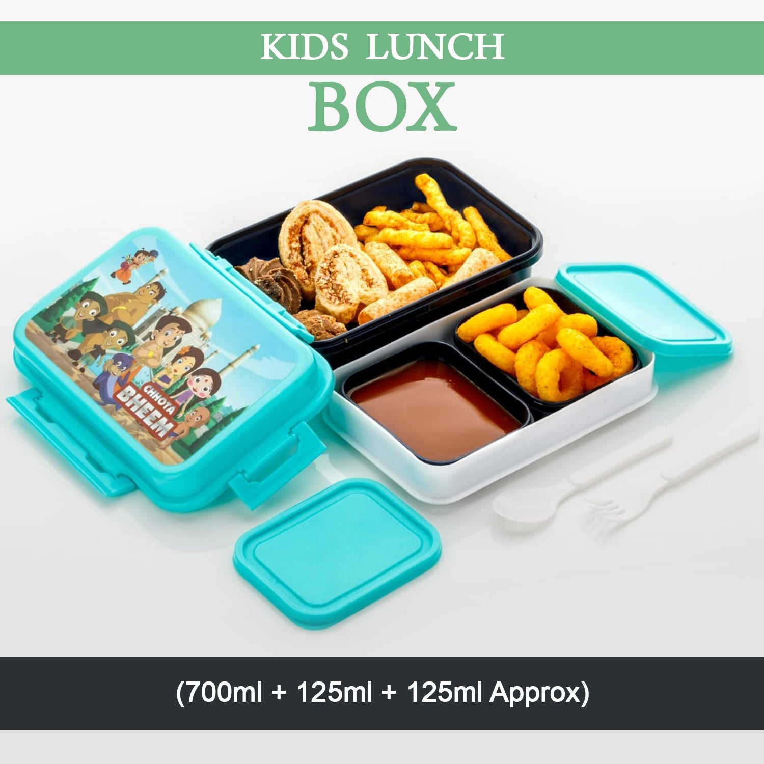 5238 Kids Lunch Box & Air Tight-BPA Free-Inter Lock with 4 Compartment Insulated Lunch Box Plastic Tiffin Box for Boys, Girls & School DeoDap 5238 Kids Lunch Box & Air Tight-BPA Free-Inter Lock with 4 Compartment Insulated Lunch Box Plastic Tiffin Box for Boys, Girls & School DeoDap